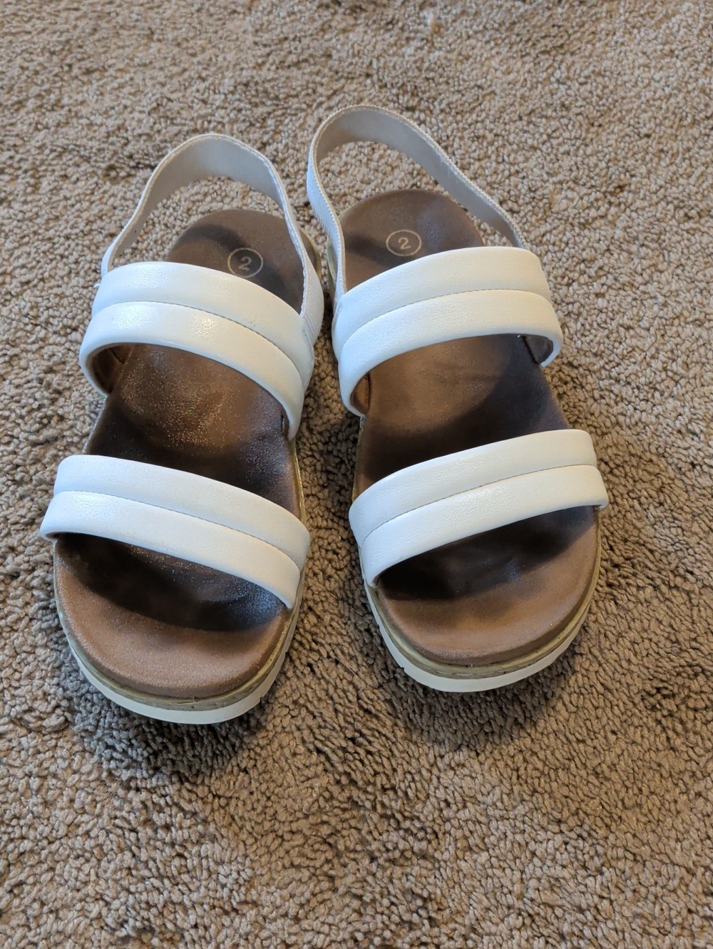 Cat&Jack White Double-Strap Slingback Sandals